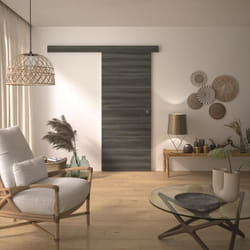 Kit Porte Coulissante - OPTIMUM - MILANO2 - H 204 x 83 x 36 cm MDF Haute qualité Installation facile