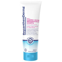 Bepanthen Derma Crème Riche Réparatrice Corps Peaux Très Séches et Sensibles 200 ml
