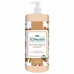 TOPMAIN PV25538103, Mains, Savon liquide, Flacon pompe, Amande, Blanc, 500 ml