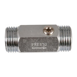 Presto - Robinet d'arrêt droit - mm G1/2' - avec joint filtre plat