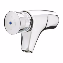 Robinet de lavabo temporisé chromé Gamme Presto 500 Antigel Alimentation eau froide Fixation sur mural Raccordement M 1/2' (1 ...
