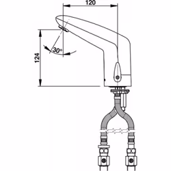 Déclenchement de l’écoulement par détection de présence IR avec ouverture/fermeture automatique. Temps de sécurité antidébord ...