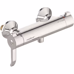 Détails du produit Mitigeur thermostatique douche Mastermix avec raccords excentriques. Butée température 41°C. Entraxe 150 m ...