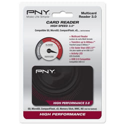 PNY High Performance Reader 3.0 lecteur de carte mémoire USB 3.2 Gen 1 (3.1 Gen 1) Noir