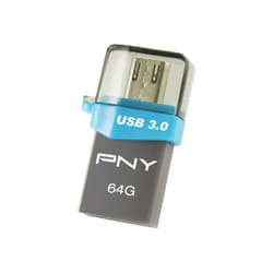 PNY OTG Duo-Link OU3 64GB lecteur USB flash 64 Go USB Type-A / Micro-USB 3.2 Gen 1 (3.1 Gen 1) Noir