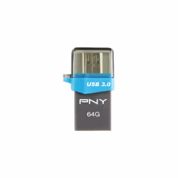 PNY OTG Duo-Link OU3 64GB lecteur USB flash 64 Go USB Type-A / Micro-USB 3.2 Gen 1 (3.1 Gen 1) Noir