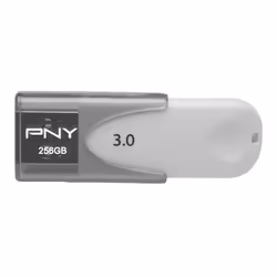 PNY ATTACHE 4 lecteur USB flash 256 Go USB Type-A 3.2 Gen 1 (3.1 Gen 1) Gris, Blanc