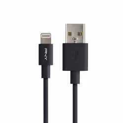 PNY C-UA-LN-K01-04, 1,2 m, Lightning, USB A, Noir, Droit, Droit