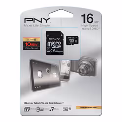 PNY MicroSD 16 Go Classe 10 - Vue supplémentaire 2