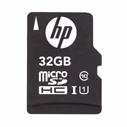 PNY HP microSDHC U1, 32 Go, MicroSD, Classe 10, 20 Mo/s, 15 Mo/s, Noir