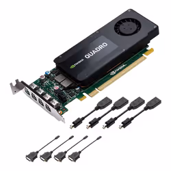 PNY VCQK1200DVI-PB LP, Quadro K1200, 4 Go, GDDR5, 128 bit, 4096 x 2160 pixels, PCI Express x16 2.0