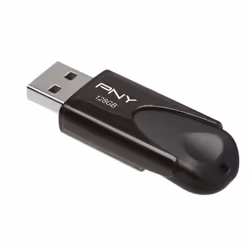 PNY Attaché 4 2.0 128GB, 128 Go, USB Type-A, 2.0, 25 Mo/s, Slide, Noir