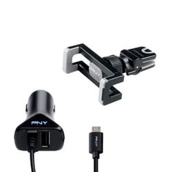 PNY B-HVEEXK1/PDCUUK1-RB chargeur d'appareils mobiles Smartphone Noir Allume-cigare Auto