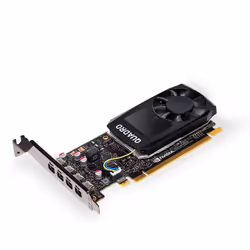 PNY VCQP1000DVIBLK-1, Quadro P1000, 4 Go, GDDR5, 128 bit, 5120 x 2880 pixels, PCI Express x16 3.0