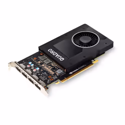 PNY VCQP2000-PB, Quadro P2000, 5 Go, GDDR5, 160 bit, 5120 x 2880 pixels, PCI Express x16 3.0