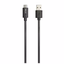 PNY C-UA-TC-K20-10, 3 m, USB A, USB C, USB 2.0, Mâle/Mâle, Noir