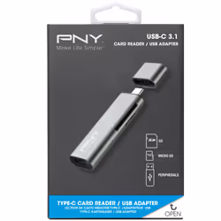 PNY R-TC-UA-3N1E01-RB lecteur de carte mémoire USB 3.2 Gen 1 (3.1 Gen 1) Type-C Métallique - Vue supplémentaire 2