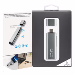 PNY R-TC-UA-3N1E01-RB lecteur de carte mémoire USB 3.2 Gen 1 (3.1 Gen 1) Type-C Métallique - Vue supplémentaire 3