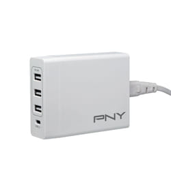 PNY P-AC-3UF1TC-WEU30-RB chargeur d'appareils mobiles Universel Blanc Secteur Intérieure