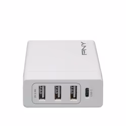 PNY P-AC-3UF1TC-WEU30-RB chargeur d'appareils mobiles Universel Blanc Secteur Intérieure