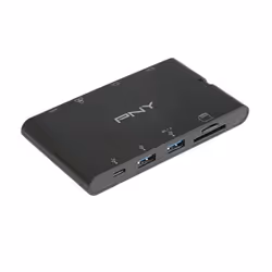 PNY A-2UF-2TC-K01-RB, Station d'accueil, Noir, MicroSD (TransFlash), SD, USB, 20 V, 5 A