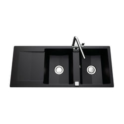 Schock - vier de cuisine Cristalite epure - l 1160 x l 500 x p 181 mm - sous-meuble 80 cm - Nero