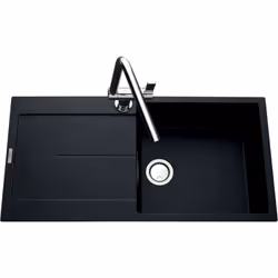 POINTS FORTS : > Évier encastrable 100x50 cm > Meuble sous évier 60 cm minimum > Evier vidage manuel > Évier réversible CARAC ...