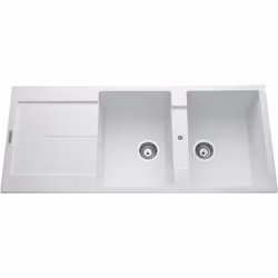POINTS FORTS : > Évier encastrable 116x50 cm > Meuble sous évier 80 cm minimum > Evier vidage automatique > Évier réversible  ...