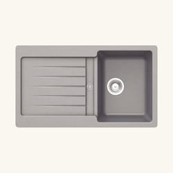 Évier granit gris béton Schock LEDIS 1 bac 1 égouttoir