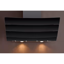 Silverline - hotte décorative inclinée 90cm 577m3/h noir - h20390 009