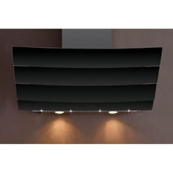 Silverline - hotte décorative inclinée 90cm 577m3/h noir - h20390 009