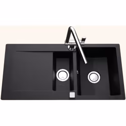 POINTS FORTS : > Évier encastrable 100x50 cm > Meuble sous évier 60 cm minimum > Evier vidage automatique > Evier réversible  ...