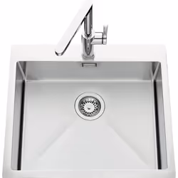 LUISINA EV54IL1, Evier encastré, Rectangulaire, Acier inoxydable, 1 bols, Smooth stainless steel, Rectangulaire
