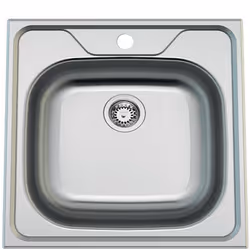 LUISINA EV148IL, Evier encastré, Carré, Acier inoxydable, 1 bols, Smooth stainless steel, Rectangulaire