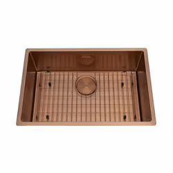 Ligne Luisina Legato en finition Inox PVD mate Vidage manuel Cache bonde rond en Inox PVD de série Livrée avec une grille égo ...