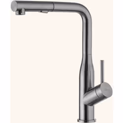 POINTS FORTS : > Robinet inox H 336 x L 234 mm > Douchette extractible double jets > Mitigeur pour cuisine > Robinetterie cui ...