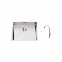 Pack évier mitigeur Vibrato Inox Lisse + mitigeur RC96137DO015, L03747