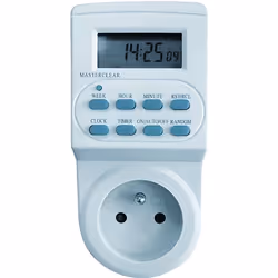 IDK DGTFE-2C Programmateur digital 24 h/7 jours Blanc avec boutons Bleu