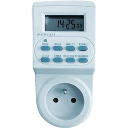 IDK DGTFE-2C Programmateur digital 24 h/7 jours Blanc avec boutons Bleu