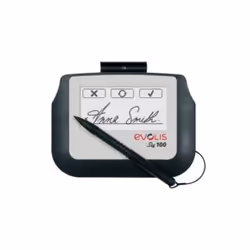 Evolis Sig100 Bundle, 10,2 cm (4"), TFT, 320 x 160 pixels, 91 x 45 mm, Resistive touchscreen, Noir, Blanc