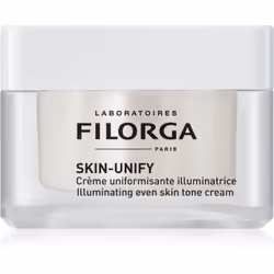 La crème Skin-Unify Illuminating Even Skin Tone Cream de Filorga permet d’unifier les teints inégaux. Elle contient des azura ...