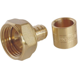 Ayor - Raccord droit à glissement pour tube per Ø12 - Ecrou-tournant F15/21 - lot de 10
