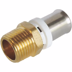 SOMATHERM FOR YOU - /5608-16-12 - Raccord droit Mâle à sertir pour tube Multicouche Ø16 - Mâle 12/17 (3/8'') Permet de raccor ...