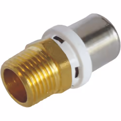 SOMATHERM FOR YOU - /5608-20-15 - Raccord droit Mâle à sertir pour tube Multicouche Ø20 - Mâle 15/21 (1/2'') Permet de raccor ...