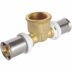 SOMATHERM FOR YOU - /5722-20-15-20 - Té à sertir pour tube Multicouche Ø20 - Femelle 15/21 (1/2") au centre Permet de raccord ...