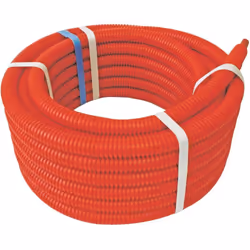 SOMATHERM FOR YOU - Couronne de 15m de Tube PER Ø12 gainé rouge Pour une installation de réseaux d'eau potable et chauffage d ...