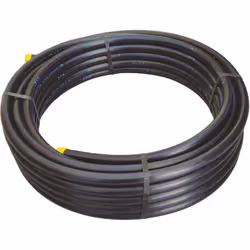 Description générale Tube polyéthylène NF bandes bleues de 25 mm de diamètre, en couronne de 50 mètres, conçu pour l’adductio ...