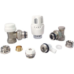Ayor - Kit radiateur robinet thermostatique equerre 15/21