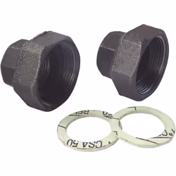 Description générale Jeu de 2 raccords union pour circulateur de chauffage, idéal pour une installation efficace et facile à  ...