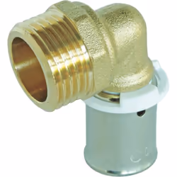 SOMATHERM FOR YOU - Raccord coudé à sertir pour tube PER Ø20 - Mâle 15/21 (1/2'') Permet de raccorder un tube PER de diamètre ...